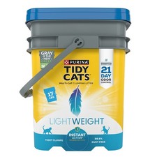 Tidy Cats Lightweight Clumping Kitty Litter Instant Action Deodorizing 17lb Pail