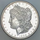 *1884 S MORGAN DOLLAR* *ULTRA HIGH GRADE* *SEMI PROOF LIKE* NR #CVIP94