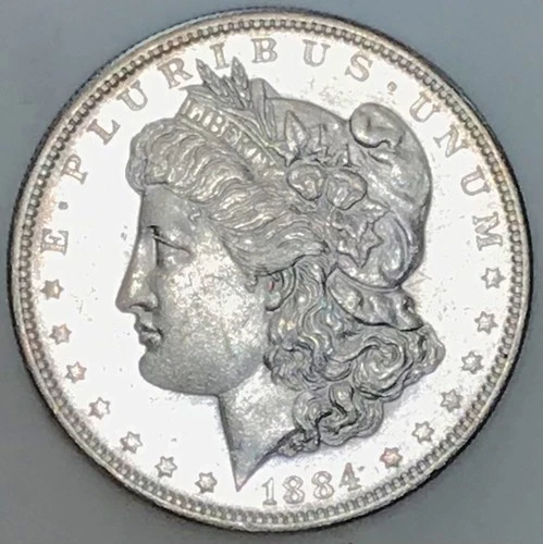 *1884 S MORGAN DOLLAR* *ULTRA HIGH GRADE* *SEMI PROOF LIKE* NR #CVIP94