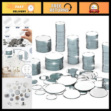 250 Mini Round Glass Mirror Tiles - 250 Pieces Small Circle Craft Supplies