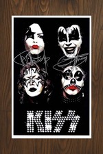 KISS Signed Music Poster 11x17 with COA - Authentic Memorabilia