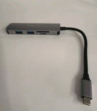 USB C Hub Multiport Adapter 4K HDMI 2x USB 3.0 SD MicroSD Card Reader Gray