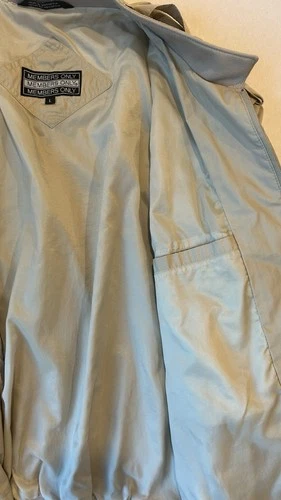 Vintage Members Only Jacket Tan Beige Mens Large Full Zip Epaulettes image 6