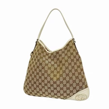 Gucci GG Canvas Shoulder Bag Beige Champagne Gold Women 169947 #RC06245