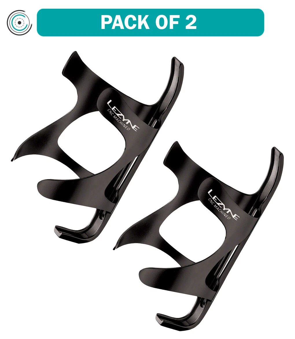 Pack of 2 Lezyne CNC Water Bottle Cage Aluminum Black eBay