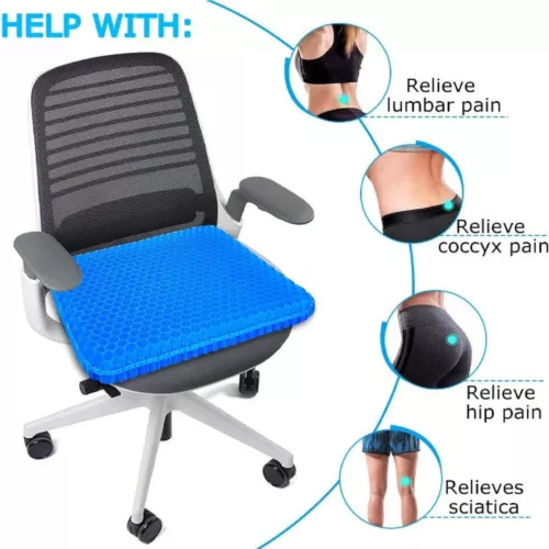 Double Layer Gel Honeycomb Seat Comfort Cooling Support Cushion Flex Pain Relief - Picture 2 of 15