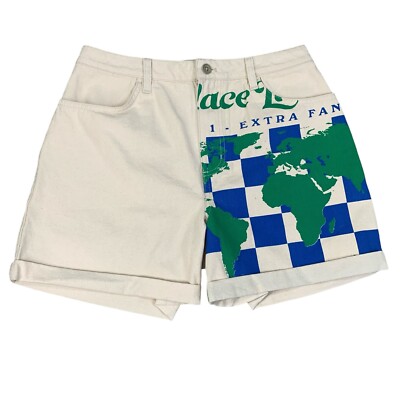 Vans Shorts Womens 29 Sand Multi Eco Positivity Shacket High