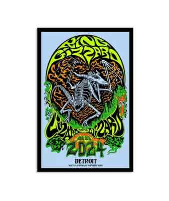 King Gizzard And The Lizard Wizard Aug 23 2024 Amphitheatre Detroit MI Poster