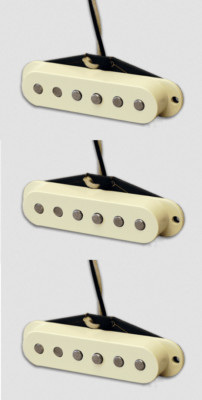 Lindy Fralin Blues Special Stratocaster pickup set Aged White-in