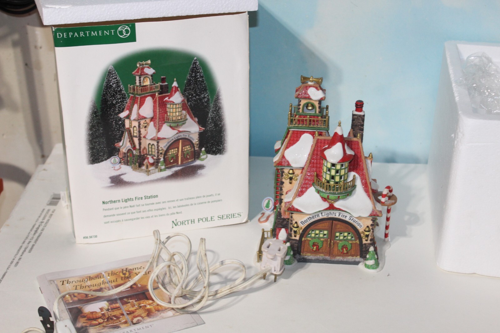 Dept 56 North Pole Northern Lights Fire Station 56730 Cute Village