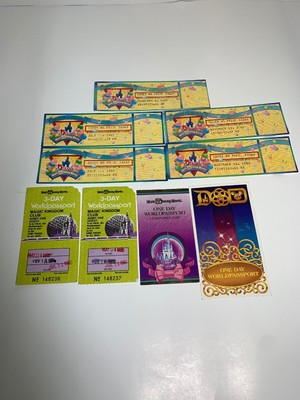 Vintage Walt Disney World 3 Day Worldpassport Tickets 1980 S 15 Year Celebration Ebay