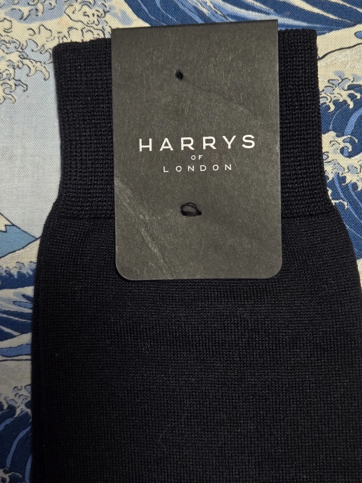Harrys of London Italian Cotton Mix Socks Navy Medium UK 7 - 9 EUR 41-43 RRP £25