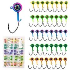 Crappie Jig Heads 40packs Fishing Jig Heads Hooks Swimbait Jig Head 1/8 oz F