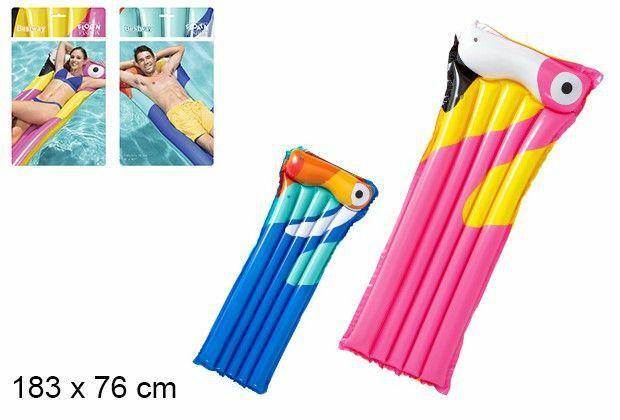 Materassino Gonfiabile Mare Piscina Uccello Tropicale 183x76Cm dfh