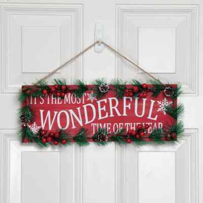 El Momento Más Maravilloso Del Año Placa De Madera Para Pared/ Puerta De Navidad