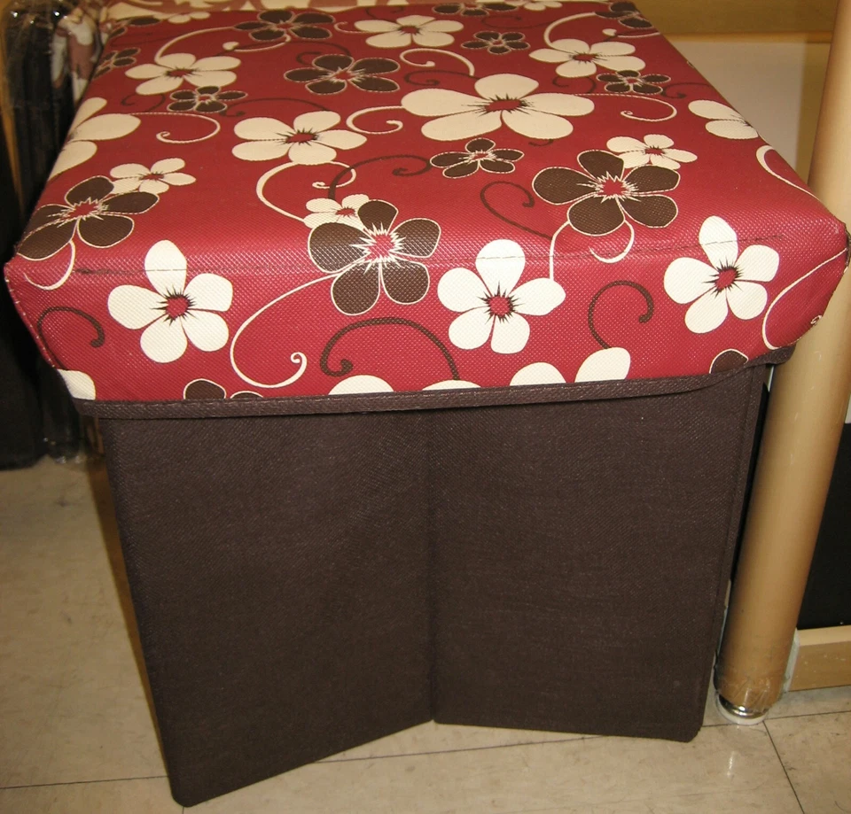 Decor foldable chair ottoman storage cube, hats toys organizer 12X12X12 Inches - Image 4 of 4