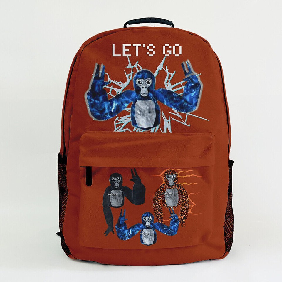 Gorilla Tag Backpack Monkey KidS School Bag Travel Shoulder Bag Unisex