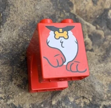 Lego Duplo Brick 2x4x2 Arch with Dog Paws And Bone Collar. #11198pb02