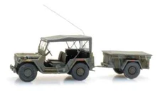 HO Artitec Minitank US Army M151 Jeep & Trailer #A2068.6870568