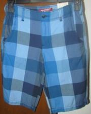 Boys Arizona NWT blue plaid shorts size 16