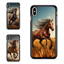 TPU Cover For Google Motorola Moto Apple iPhone brown horse galloping field