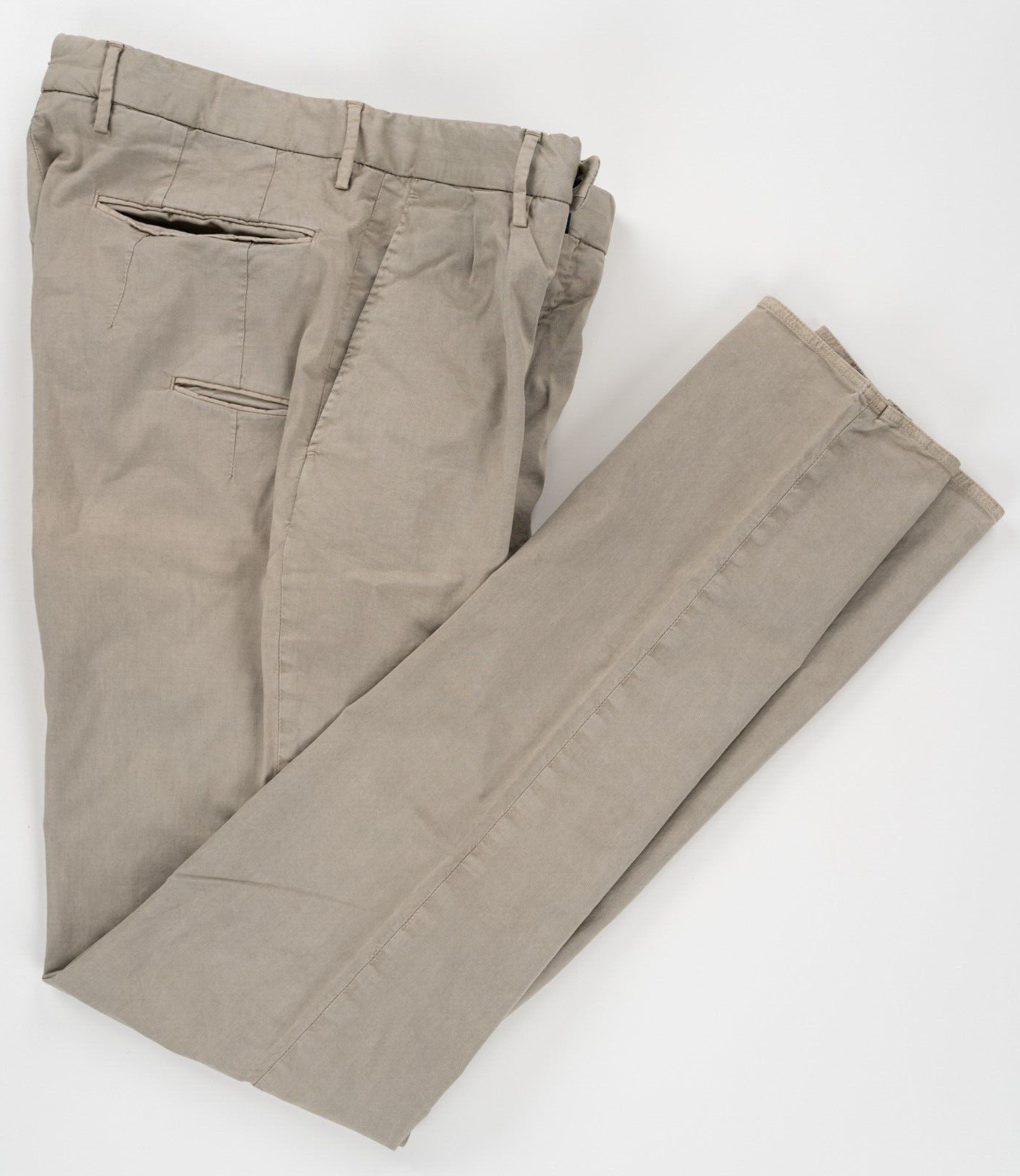 Повседневные брюки INCOTEX темно-серого цвета из эластичного хлопка с плоской подошвой спереди 30 (EU 46)