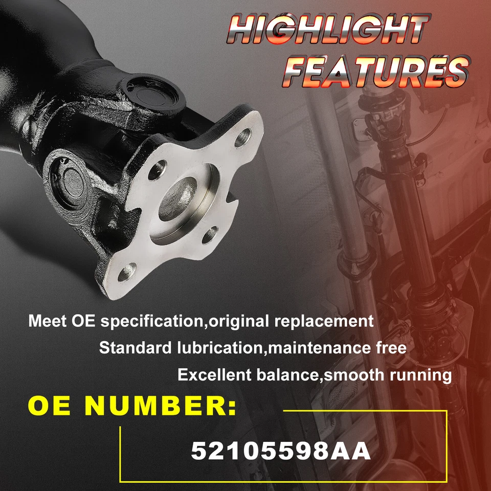 Rear Driveshaft Assembly for Dodge Ram Dakota Mitsubishi Raider 4WD 936-010 New - Image 3 of 4