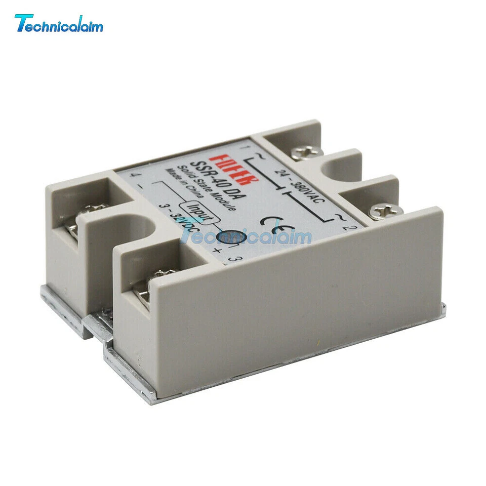 1PCS Einzelne Phase 3-32V DC AC 24-380VAC SSR-40DA 40A Solid-State Relais Module - Bild 2 von 4