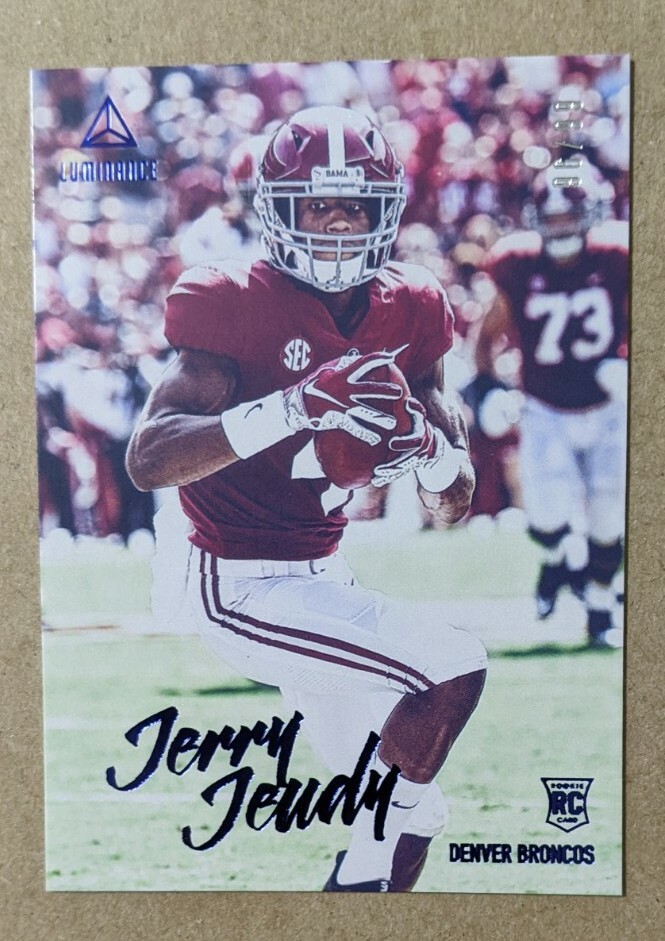 2020 PANINI LUMINANCE BLUE #104 JERRY JEUDY RC #'D 96/99