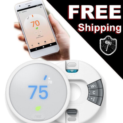 NEW Google Nest Thermostat T4000ES E Programmable Smart Thermostat WIFI White
