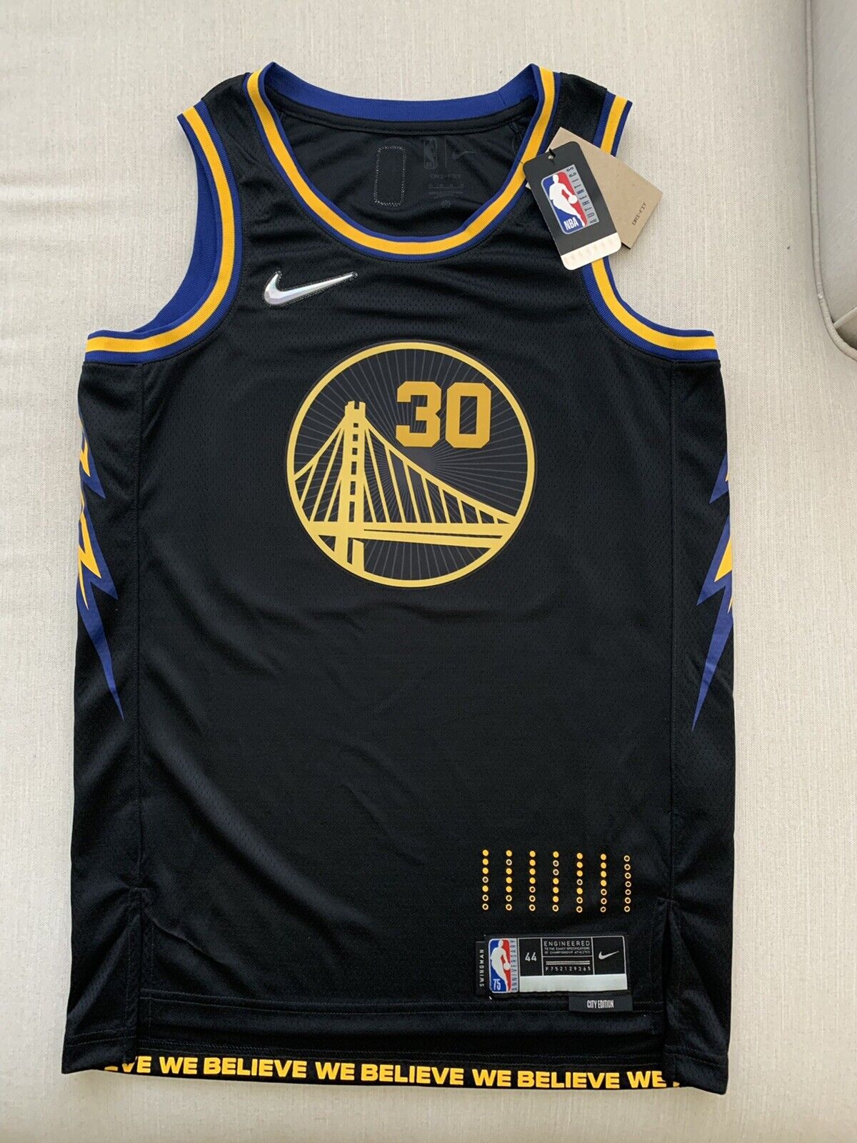 Stephen Curry Autographed Golden State Warriors City Edition Nike Swingman  Jersey