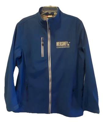 Hershey Jacket Womens 2XL Blue Fleece Lined Full Zip Pockets Clique Vendor