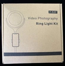 Video Photography Ring Light / F-537 / Stand / White NEW In Box