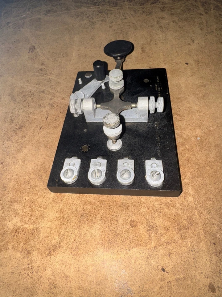 Vintage Morse Code Key W.U. TEL Telegraph Sounder Relay Ohms ham radio - Image 3 of 4