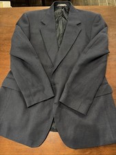 Vintage Men s Haggar Navy Blue Single Breasted Blazer With Gold Buttons 44