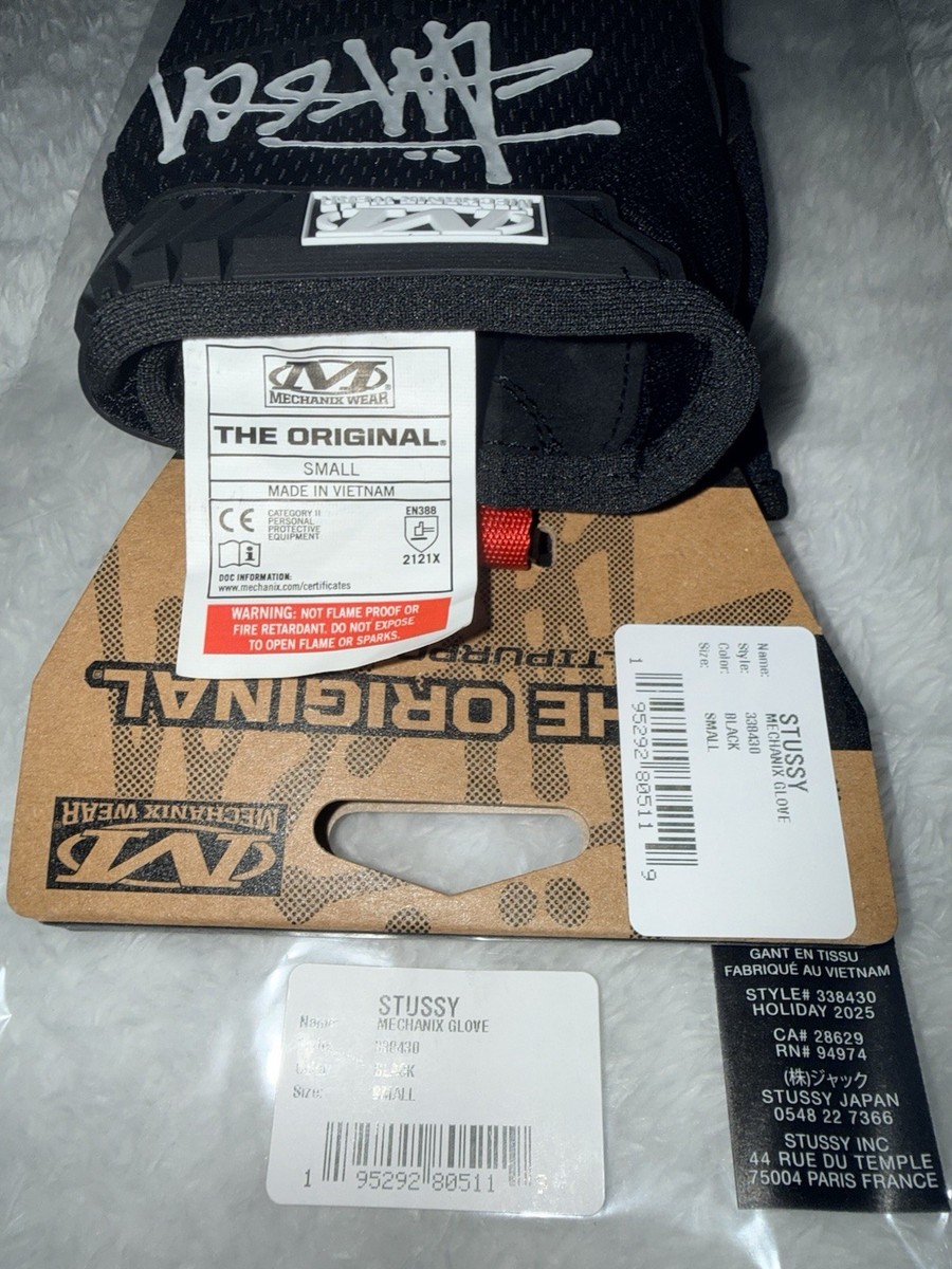 Stussy Mechanix Work Gloves - Size Small - Black - NEW | eBay