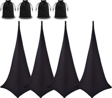 4 Pack Speaker Stand Cover Tripod Scrim, DJ Speaker Stand Scrim Tripod Cover ...