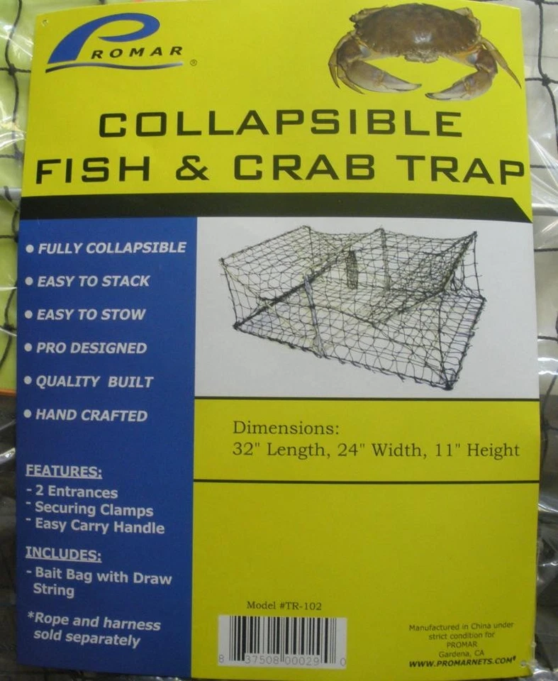 Ami TR-102 Zusammenklappbarer Krabben-Und Flusskrebsfalle 32 X 24 X 11 - Bild 2 von 2