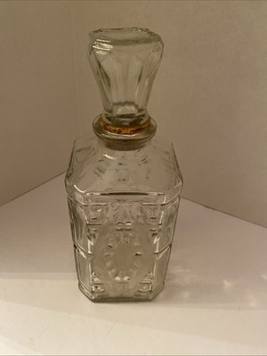 Monarch Wine Co. Clear Glass Decanter Bottle Manischewitz Brooklyn NY *EMPTY*