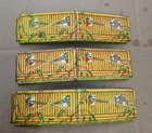 1950'S IDEAL TOYS VINTAGE TIN LITHO FRONTIER FORT WALL SET 3 Pieces Free Shippin
