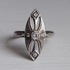 Vintage Ring with a stone Sterling Silver  925 Women Jewelry size 11 / 20.5