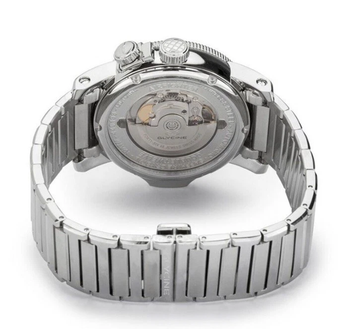 Glycine Airman Airfighter GL0052 Chronograph Automatic Swiss  46 Jewels SS Watch - Image 2 of 3