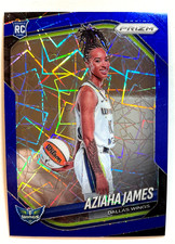 Aziaha James 2025 WNBA Prizm Basketball Blue Velocity Prizm Variation #141 Wings