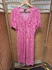 Ladies Nobodys Child Pink Heart Midi Dress size 12 - WIL