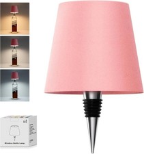 Wireless bottle table lamp with touch control in 3 colors and stepless dimming,