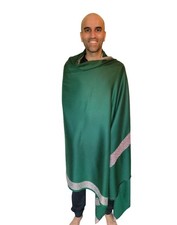 Soft Premium Wool Blend Meditation Shawl - Large Unisex Prayer Wrap, Oversize...