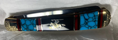 CUSTOM DAVID YELLOWHORSE TRAPPER WARRIOR POCKET KNIFE