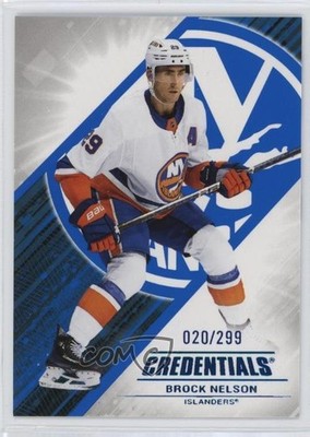 2024-25 Upper Deck Credentials Blue 20/299 Brock Nelson #69 7l6