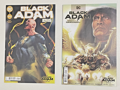 DC BLACK ADAM 2 BOOK LOT SPECIAL EDITION & JUSTICE FILES HAWKMAN # 1 VF/NM 2022