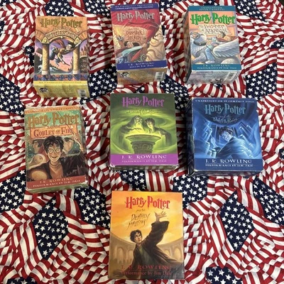 Vintage Harry Potter Audiobook Cassette &CD Lot J.K. Rowling Jim Dale Unabridged - Image 1 of 2